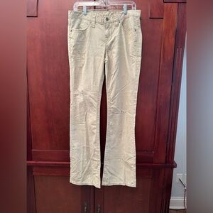 Victoria Secret London Tan Jean Size 10 Long 100% Cotton Distressed